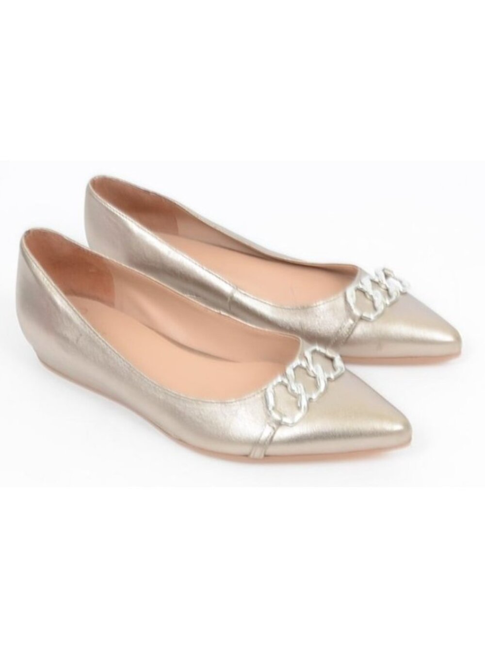 27 Edit by Naturalizer Katalie Womens 7.5‎ Leather Pointy Toe Wedge Pointy Flats